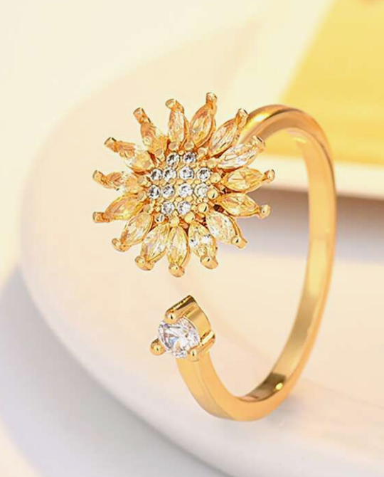 Anillo Girasol Giratorio