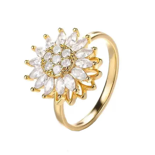 Anillo Girasol Giratorio