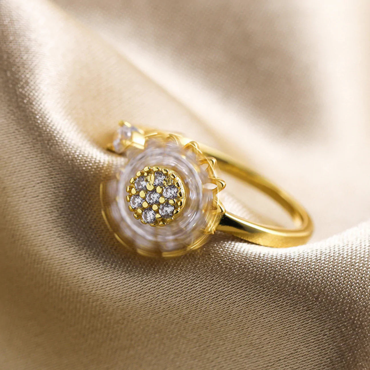 Anillo Girasol Giratorio